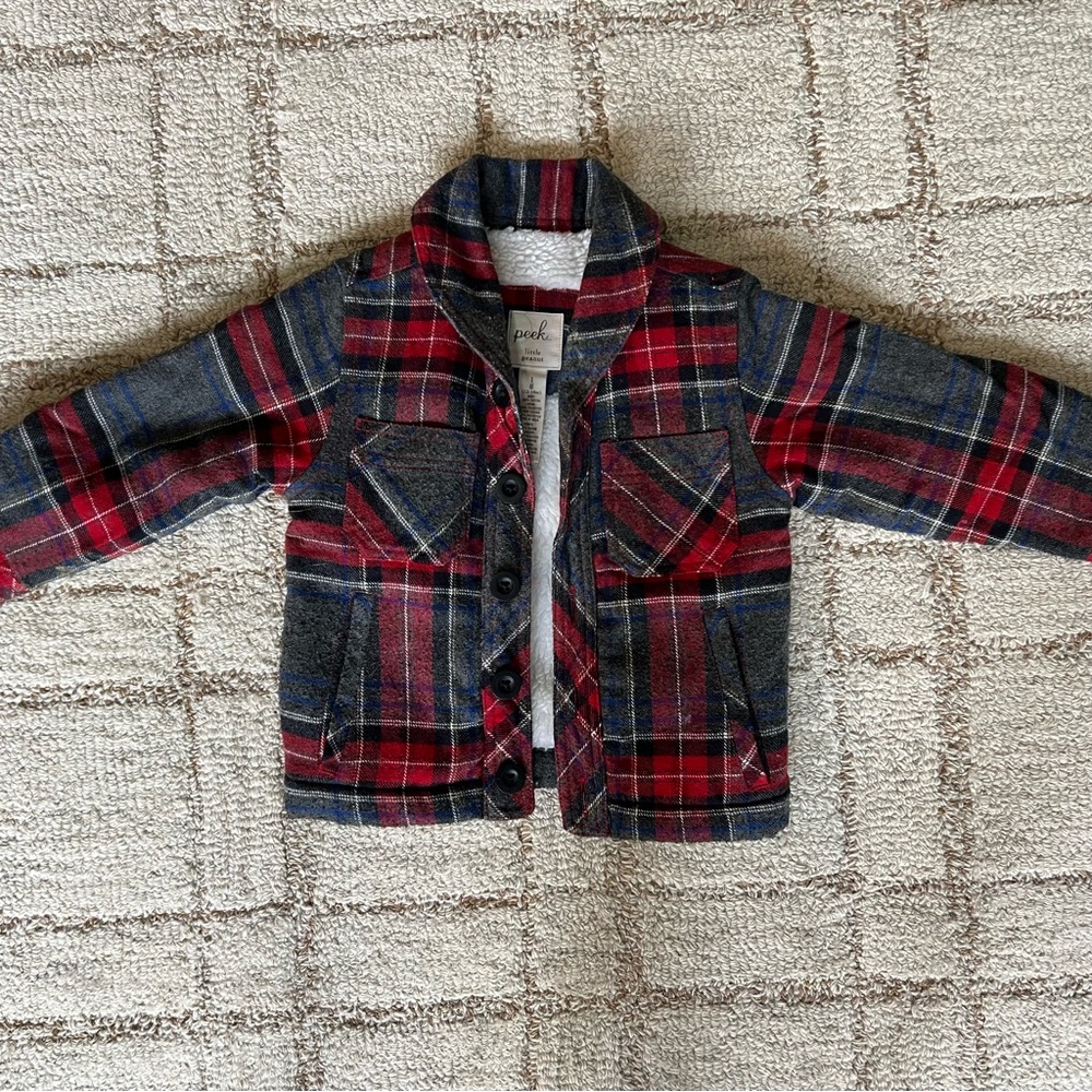Baby boy plaid shaket